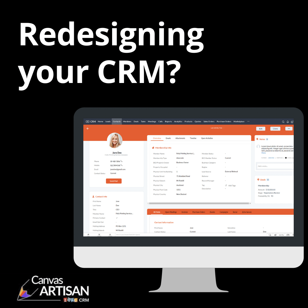Zoho Canvas Say Hello to a Better CRM Interface A1CRM