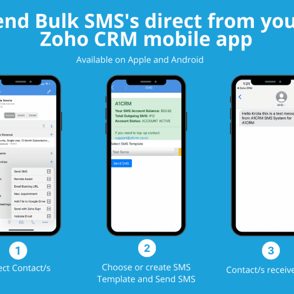 SMS Bulk using Zoho CRM Mobile