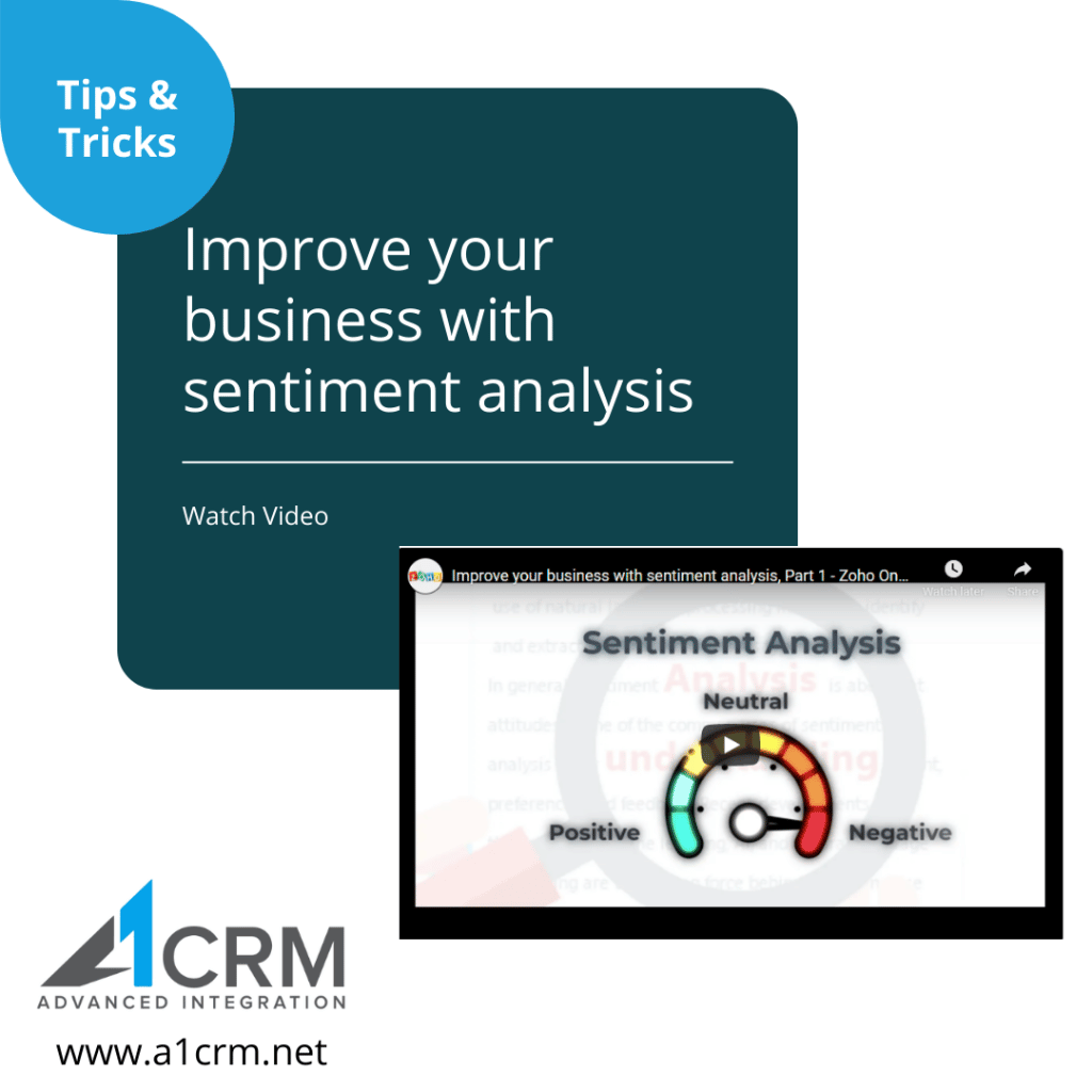 Zoho One Sentiment Analysis